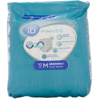 Подгузники-трусы для взрослых iD Pants, размер M, Ontex, 10 шт/уп