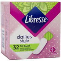 Прокладки гигиенические ежедневные Libresse Normal, в индивидуальной упаковке, 32 шт/уп