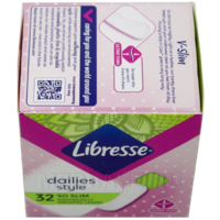 Прокладки гигиенические ежедневные Libresse Normal, в индивидуальной упаковке, 32 шт/уп