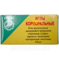 Игла акупунктурная с направителем одноразовая 0.30*50 мм, с ручкой из стали, Субал, 100 шт/уп