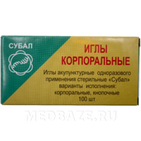 Игла акупунктурная без направителя одноразовая 0.30*40 мм, Субал, 100 шт/уп