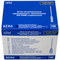 Игла инъекционная 16G 1.60*40 мм, KD-Fine, 100 шт/уп