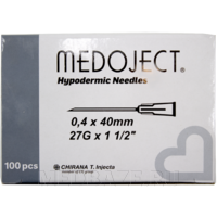 Игла инъекционная 27G 0.40*40 мм Medoject (CH27112), Chirana, 100 шт/уп