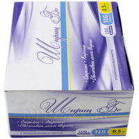 Шприц инъекционный инсулиновый 3-х комп. одноразовый 0.5 мл 31G 0.26*8 мм, Бо, 100 шт/уп