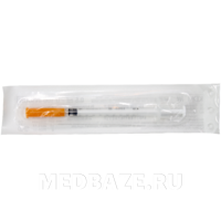 Шприц инъекционный инсулиновый 3-х комп. одноразовый KD-Ject 0.5 мл 30G 0.30*8 мм U100, со встроенной иглой (870525R), KDM, 100 шт/уп