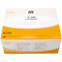 Шприц инъекционный инсулиновый, 3-х комп. одноразовый 1 мл 29G 0.33*12.7 мм U100 (870532), KD-Ject, 100 шт/уп