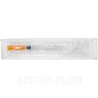 Шприц инъекционный инсулиновый, 3-х комп. одноразовый 1 мл 29G 0.33*12.7 мм U100 (870532), KD-Ject, 100 шт/уп