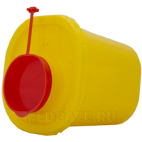 Емкость-контейнер 0.5 л, для утилизации игл, Медком