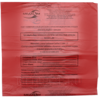 Пакет для сбора отходов, класс В, 500*600 мм, красный, Медком, 100 шт/уп