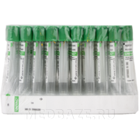 Пробирка вакуумная с литий гепарином 5.5 мл, 13*100 мм, с гелем (13100.5.5ЛГГ), Univac, 100 шт/уп