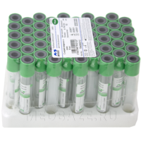 Пробирка вакуумная с натрий гепарином, 9 мл, 16*100 мм, с гелем (754090212), Improvacuter, 50 шт/уп