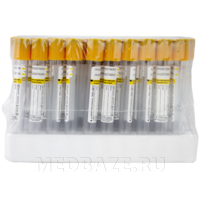 Пробирка вакуумная с активатором свертывания 5 мл, 13*100 мм, гель (1200513100), Lab-Vac, 100 шт/уп