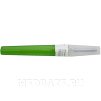 Игла двусторонняя с прозрачной камерой 21G 0.8*25 мм, зеленый (B22125), Rustech, 100 шт/уп