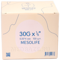 Игла Mesolife 30G 0,30×4 мм (100 шт.)