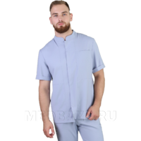 Рубашка мужская на молнии Тезис TZ700, серый