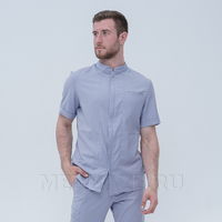 Рубашка мужская на молнии Тезис TZ700, серый