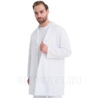 Халат мужской на пуговицах Тезис TZ800, velum, белый