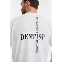 Футболка мужская Тезис TZ510, принт "DENTIST", белый