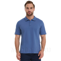 Поло мужское Тезис TZ550, серо-голубой