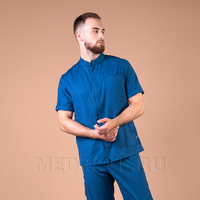 Рубашка мужская на молнии Тезис TZ700, синий