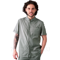 Рубашка мужская на молнии Тезис TZ700, оливковый