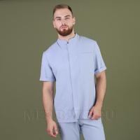 Рубашка мужская на молнии Тезис TZ700, белый