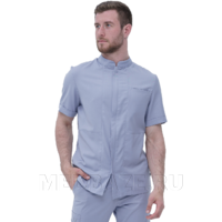 Рубашка мужская на молнии Тезис TZ700, белый