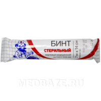 Бинт марлевый, стерильный, плотностью 28 г/м2, 14 см*7 м, Лейко