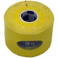 Бинт кинезиотейп, желтый, 5 см*5 м, EM-Fix Sport, Евромед
