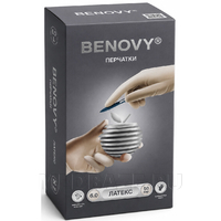 Перчатки хирургические латексные Benovy, размер 6.0, текстурированные (B129K1), 50 пар/уп