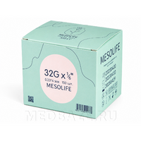 Игла для мезотерапии Mesolife 32G 0.23×4 мм (100 шт.)