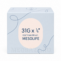 Игла для мезотерапии Mesolife 31G 0.26×4 мм (100 шт.)