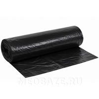 Пакет для мусора, 240 л, 60 мкм, 100*125 см, черный, Альпак, 50 шт/рулон
