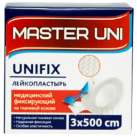 Пластырь фиксирующий, 3 см*5 м, Master Uni