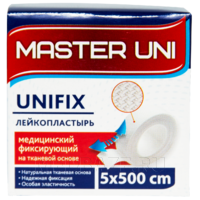 Пластырь фиксирующий 5 см*5 м, Master Uni
