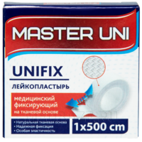 Пластырь фиксирующий, 1 см*5 м Master Uni