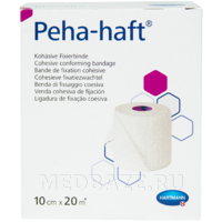 Бинт эластичный, самофиксирующийся, 10 см*20 м, Peha-Haft, (932 449), Hartmann