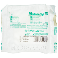 Салфетка стерильная, 8 слоев, 17 нитей, 5*5 см, Matocomp, (MА-102-B005-001), Matopat, 5 шт/уп