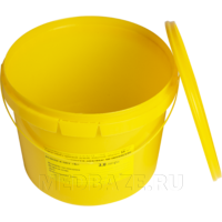 Емкость контейнер (ведро)3 л Олданс для органических медицинских отходов класса Б (желтый)