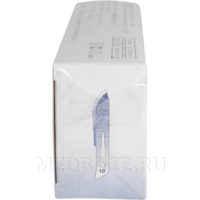 Скальпель Certus размер 10 стерильный одноразовый, 10 шт/уп