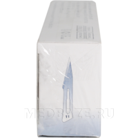 Скальпель Certus размер 11 стерильный одноразовый, в фиолетовой коробке, 10 шт/уп