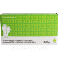 Перчатки виниловые Armilla, размер L, бесцветные (AR 3014-VL-PF), 50 пар/уп