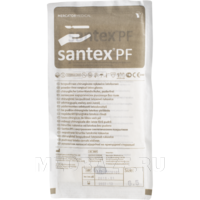 Перчатки хирургические латексные Santex PF, размер 6.5, стерильные неопудренные текстурированные