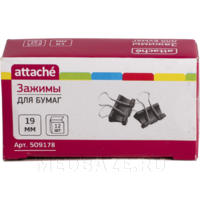 Зажим для бумаг Attache 19 мм (509178), 12 шт/уп