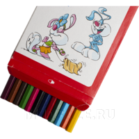 Карандаши цветные «Веселый кролик» 12 шт/уп 499407