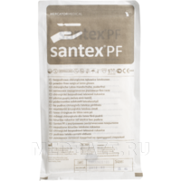 Перчатки хирургические латексные Santex PF, размер 8.5, стерильные неопудренные текстурированные