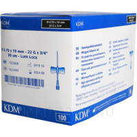 Устройство для вливания в малые вены KD-Fly G22 0.7*19 мм, KD-Medical, 100 шт/уп