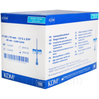 Устройство для вливания в малые вены KD-Fly G23 0.6*19 мм, KD-Medical, 100 шт/уп