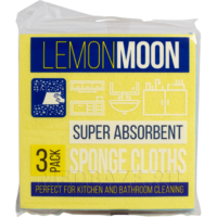 Салфетка хозяйственная Lemon Moon 15*15 см, целлюлозная, 3 шт/уп
