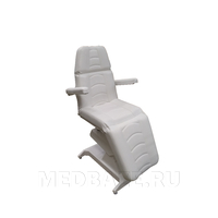 Косметологическое кресло с электроприводом "Ондеви-1" с прямыми откидными подлокотниками, с ножной педалью управления.
